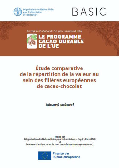 Étude comparative de la répartition de la valeur au sein des filières européennes de cacao-chocolat
